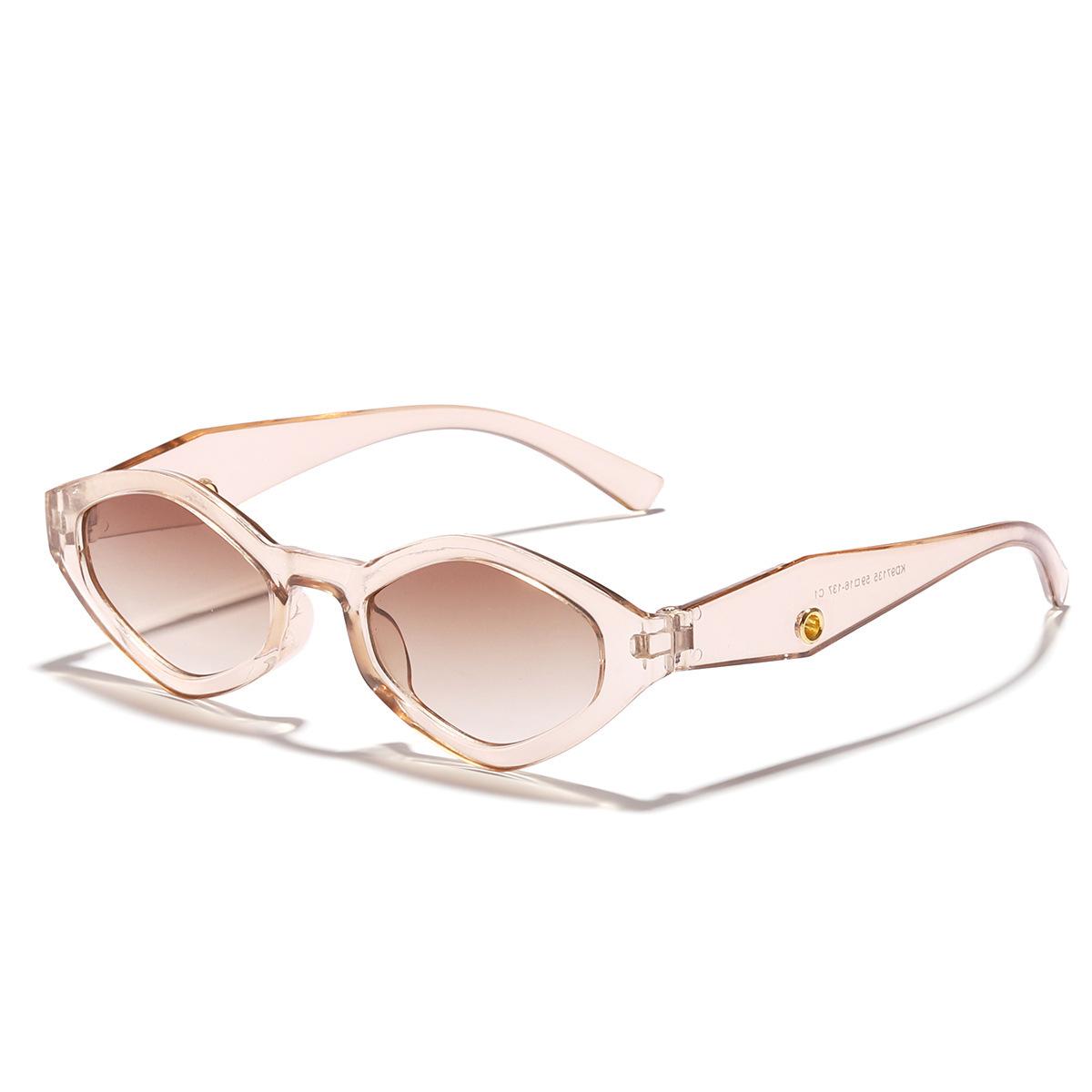

Fashionable and Stylish Cat-eye Compact Glass Frame Sunglasseses Women s Style Fashion Street Photography Trend Versatile Glasses UV400 As Picture