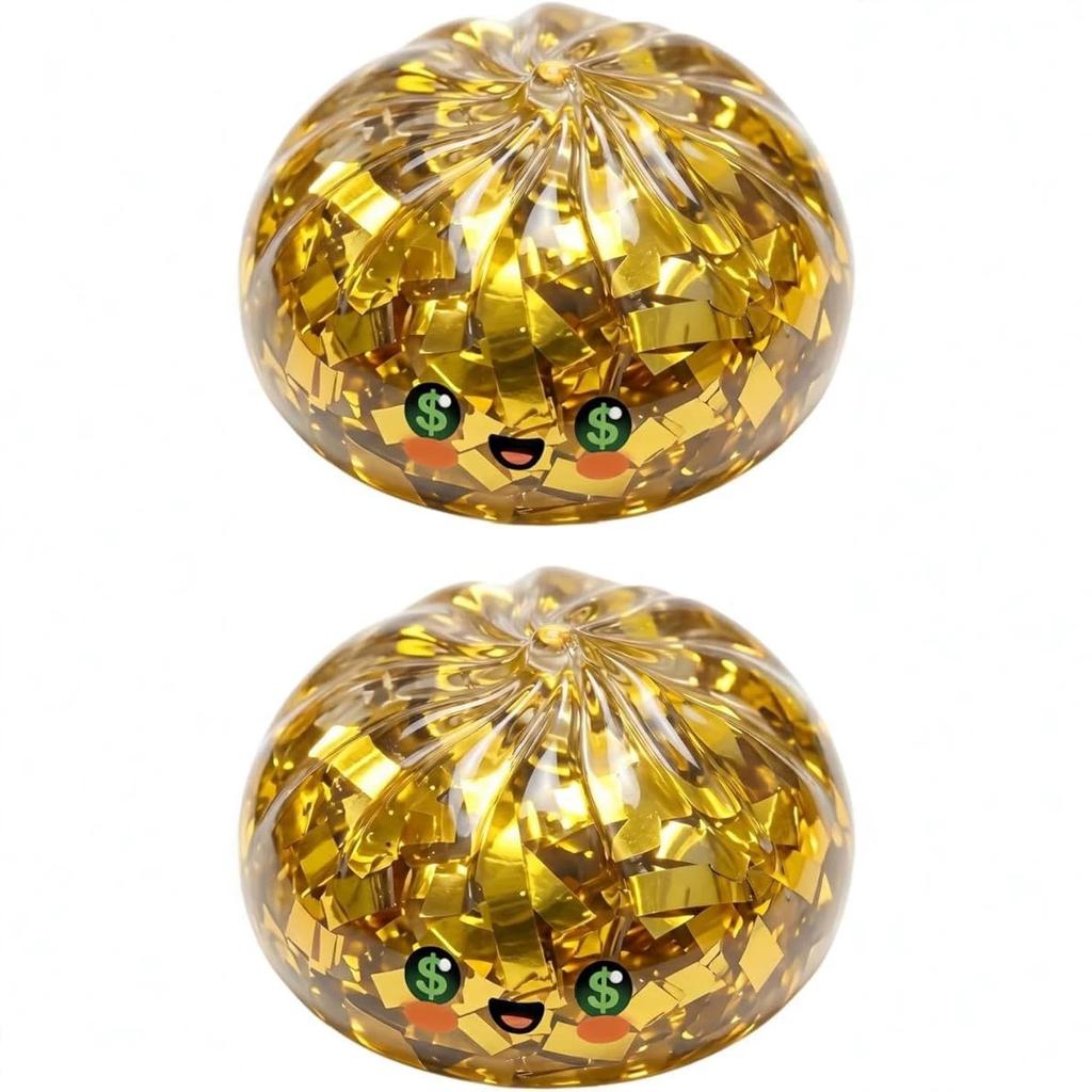 Glitter Golden Dumpling Squishy Hidden Edition Dumpling with Box Dumplings Sensory Squeeze Toy for Stress Relief Toys Gift