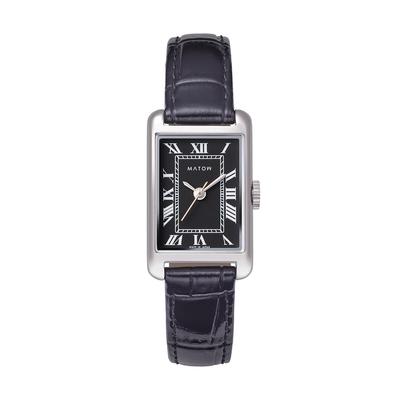 Geautoriseerde Distributeur [MATOW] Matou Horloge Dames mw004005 [Tsuki Oborozuki -Oborozuki-] Noir Vierkant Zwart Lederen Band