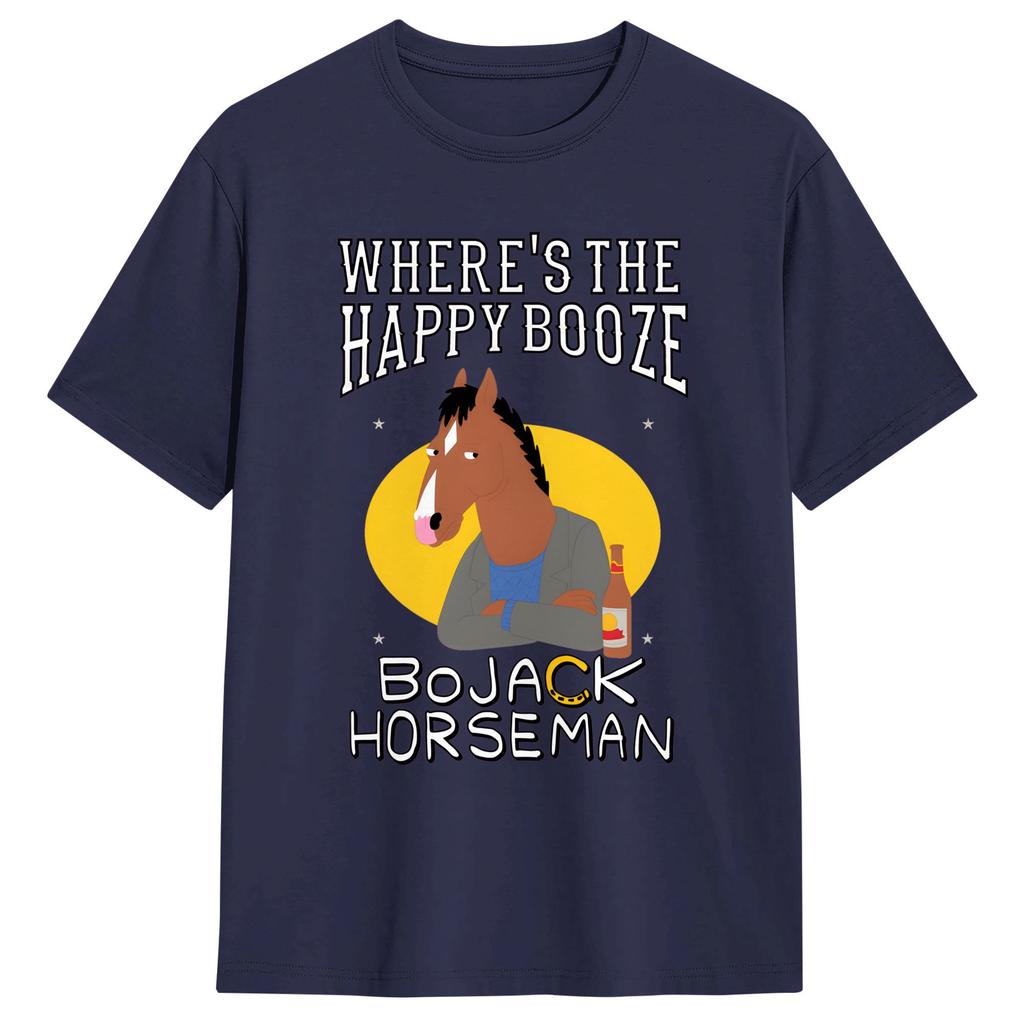 Übergroßes T-Shirt Sommer Bojack Horse Unisex Mode T-Shirts Reines Baumwoll-T-Shirt Für Unisex Y2k Lässige Kurzarm-Tops