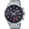 Edifice EQS-920DB-1A Men's Chronograph Analog Solar Watch, Black/Silver