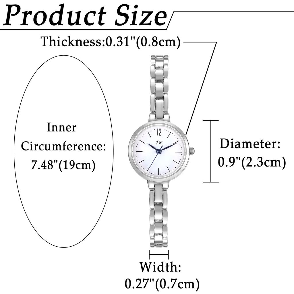 Watch with Analog Alloy Stylish Perfect Gift for Day Women's Bracelet, Display, Popular, Simple, Strap, Silver, Birthdays, Anniversaries, Christmas,