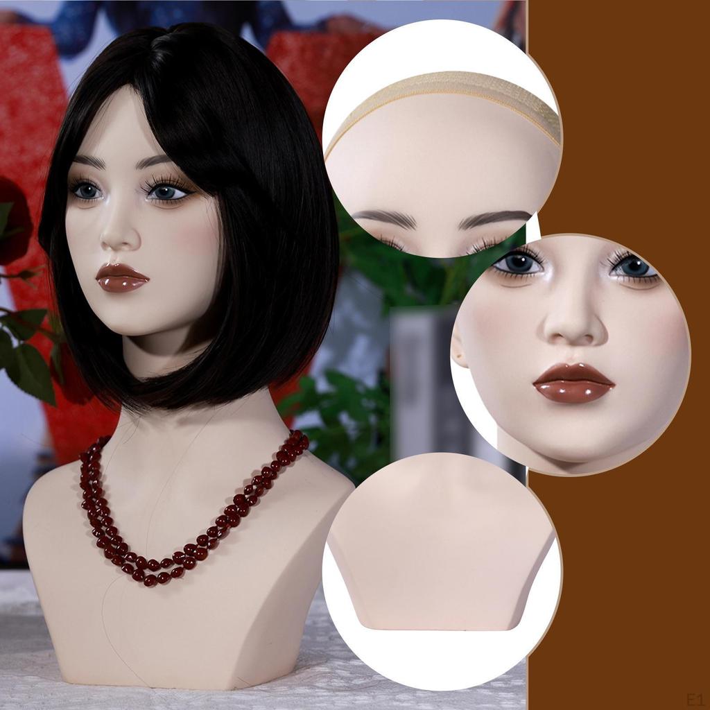 Głowa manekina żeńskiego, model wystawowy, stabilny, realistyczny, wieszak na kapelusze, do użytku osobistego, wielofunkcyjny