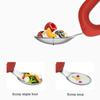 1 Set Säuglingslöffel Lebensmittelqualität rostfreies Silikon BPA-freies Säuglingsgabel-Löffel-Set Kindergeschirr für Zuhause