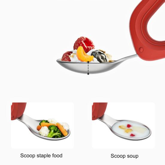 1 Set Säuglingslöffel Lebensmittelqualität rostfreies Silikon BPA-freies Säuglingsgabel-Löffel-Set Kindergeschirr für Zuhause