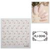 Embossed Cartoon Nail Art Stickers Decals Self-Adhesive Floral Nail Supplies