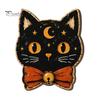 Fall Farmhouse Tabletop Centerpiece Vintage Halloween Wooden Decor, Cat Mummy Skeleton Figurines, Decorative Signs for Fireplace Shelf Mantel