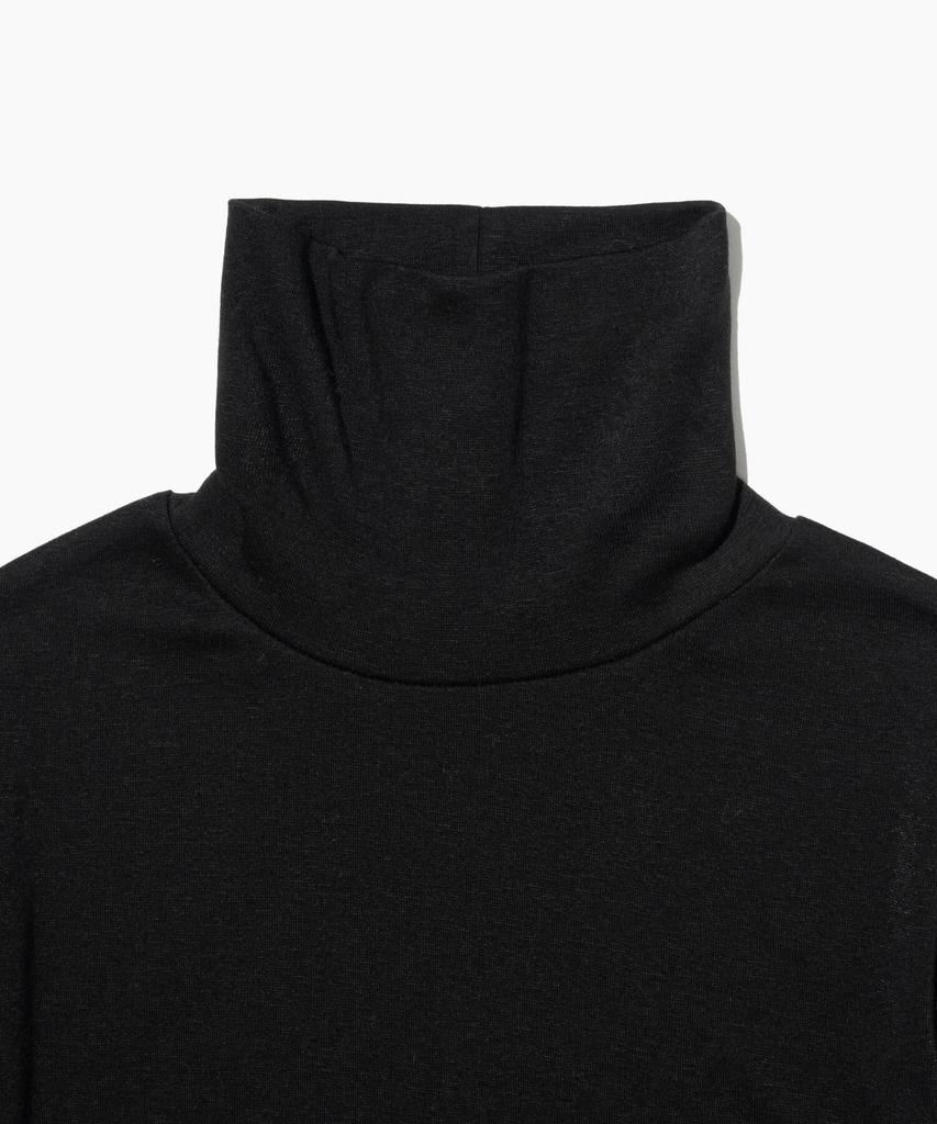 TTUDEMENT Basic Roll-Neck Pullover Black