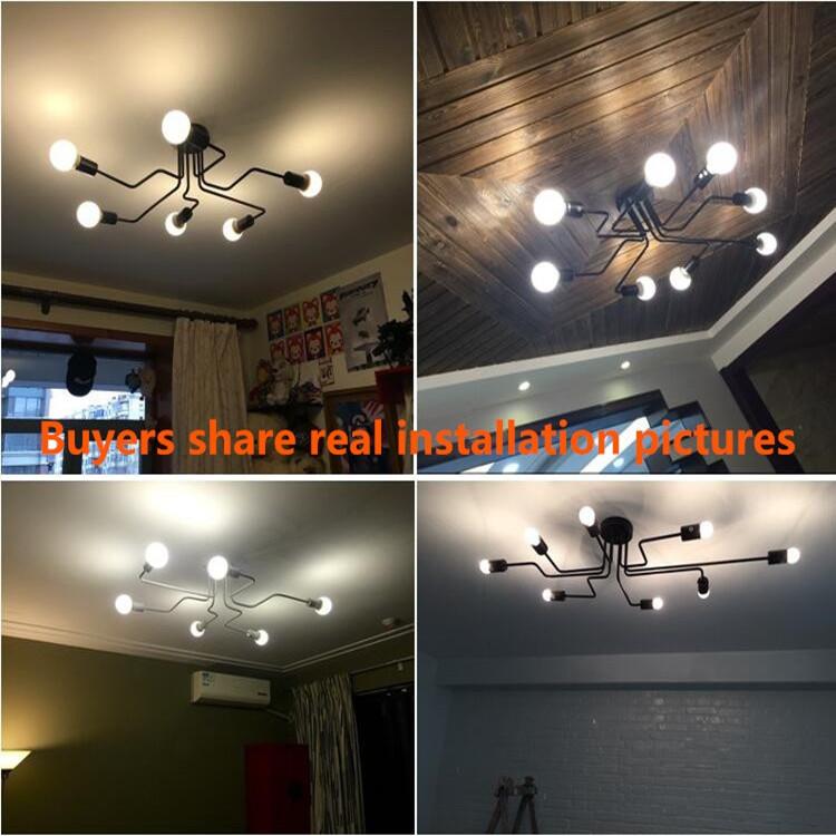 Black Modern Nordic Lamp Retro Chandelier Lighting Vintage Loft Diy Pendant Light E27 Spider Ceiling Fixture At Affordable S Free Real Reviews With Photos Joom Black Modern Nordic Lamp Retro, Diy Retro Chandeliers