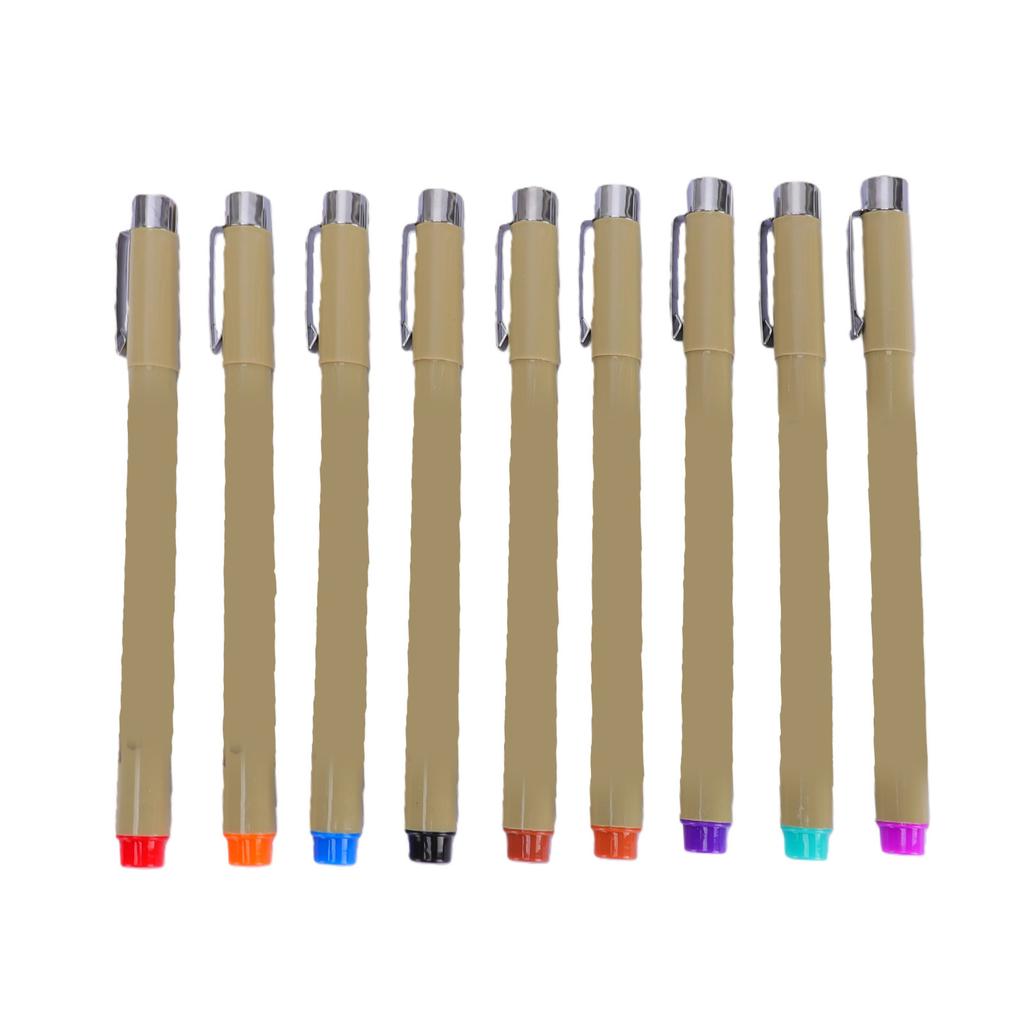 9PCS Fine Liner Pen Sketch Drawing Pens Water Proof Ink for Artists Sketching Watercolor Calligraphy Detail Outlining