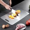 Double-Sided Cutting Board Stainless Steel Chopping Board Anti-Bacterial Odor-Free Kitchen Chopping Mat for Meat Vegetables