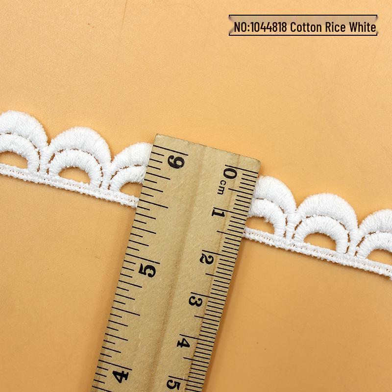 Water Soluble Lace Embroidery Collar - DIY Sewing Material Crescent Edge Cotton 