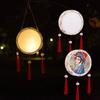 LED Light Handmade Hanging Lamp Wooden Art Lantern Retro Mid-Autumn Festival Lantern  Party Decor