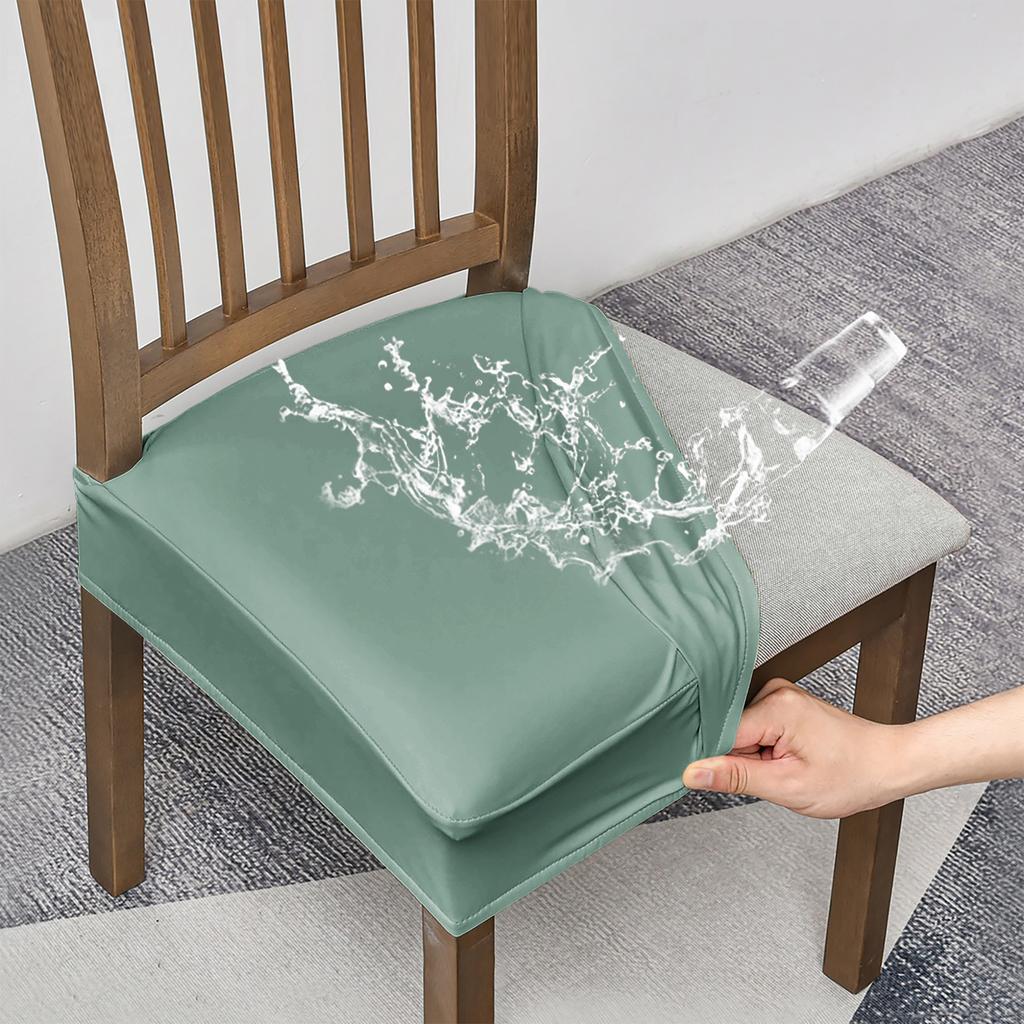 PU leather chair seat cover waterproof cross-border home dining chair cover half pack hotel pu leather chair cover cover