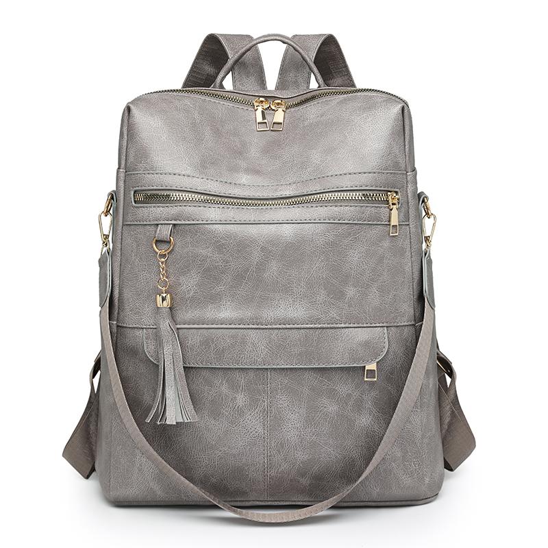 Women's Tassel Backpack Computer Bag Large Capacity Travel Backpack