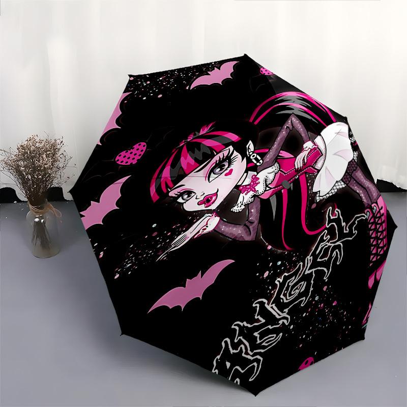 Batgirl, GothicThemed Automatic Opening and Closing Umbrella 8 Ribs, Suitable for Leisure and Going Out, Outdoor Accessory, Gothic Style,