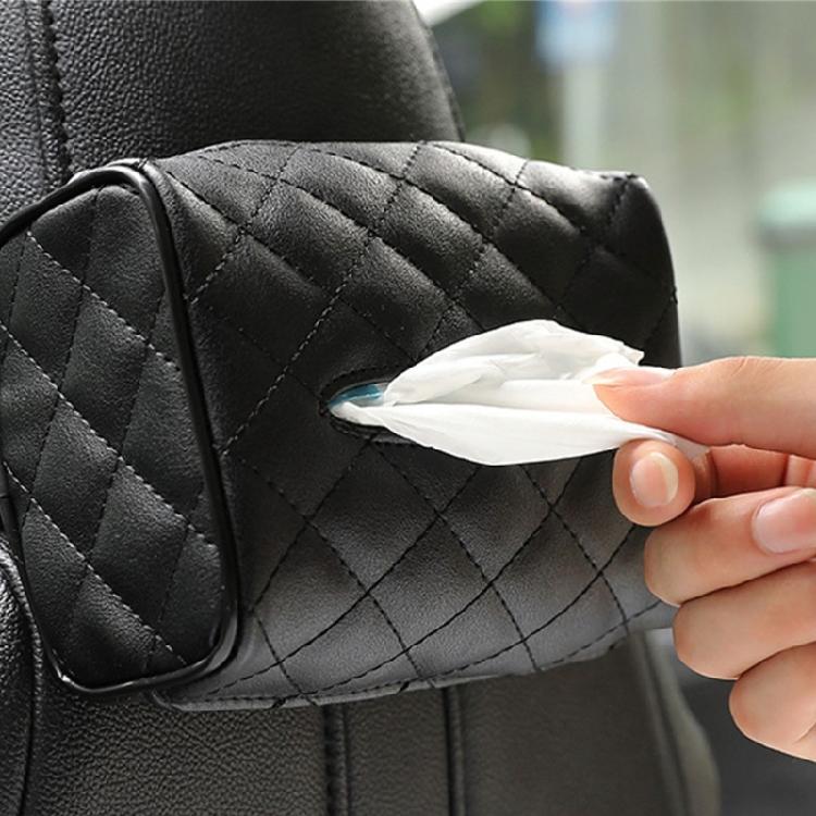 Elegant Car Tissue Holders PU Leather Large Capacity Tissue Box Designed for Easy Installation & Maximums Capacity