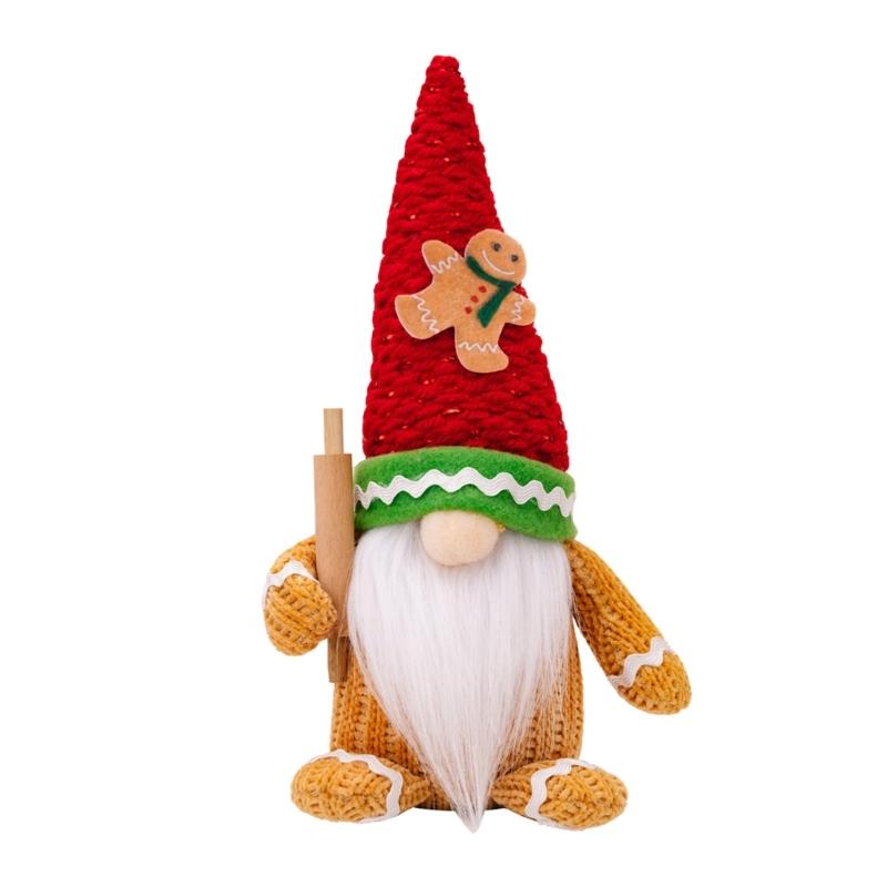 Handmade Christmas Gingerbreads Gnomes Christmas Gingerbreads Man Gnomes Plush Collection Holiday Ornament Decors