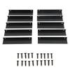 10pcs Modern Aluminium Alloy Cabinet Edge Pulls Black Concealed Mount Drawer Pull Handles Finger Pull Door Handles Kitchen