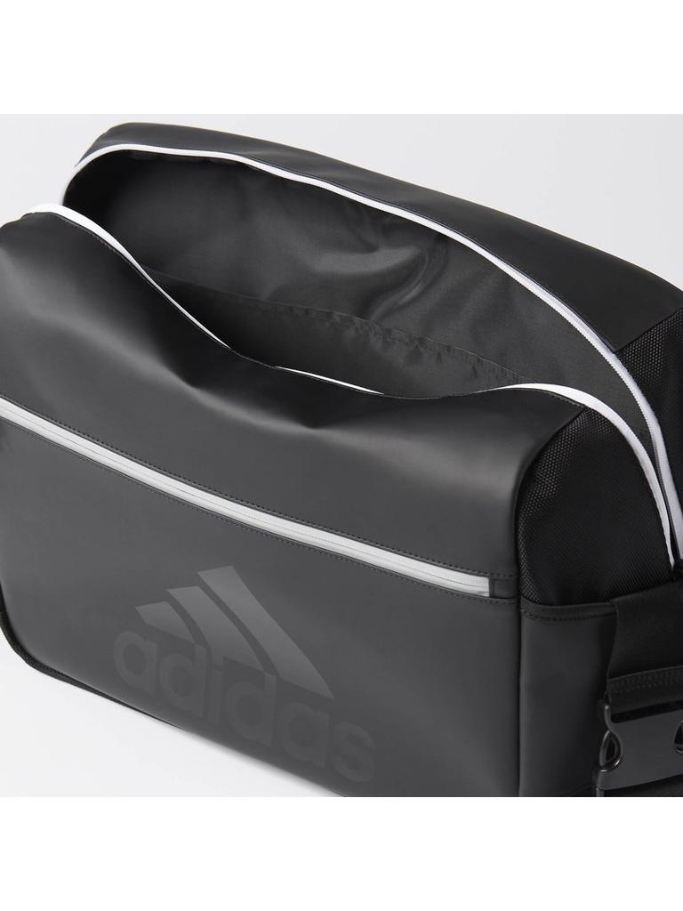 Adidas Performance Enamel Shoulder Bag, Large, DUD42, Black/Black