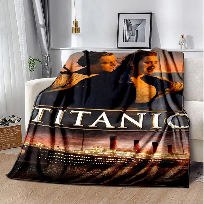 D Titanic Movie Print Throw Blanket Soft Cozy Blanket for Home Bedroom Sofa Travel Office Kids  MultiUse