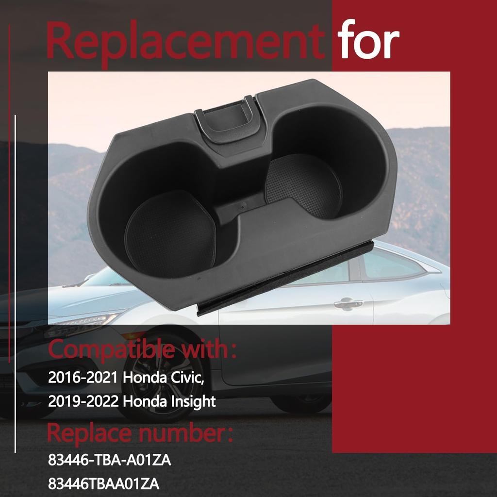 Cup Holder Ert Accessories For Honda Civic 2016- Lx Ex Si Sport Hatchback Coupe Sedan Ight,Center Console Drink Bottle Cup Holder Adapter Replace
