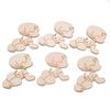 20Pcs Laser Cutting Cute Baby Shape Cards Wooden Chips Craft DIY Wedding Decoration Baby Shower Supp