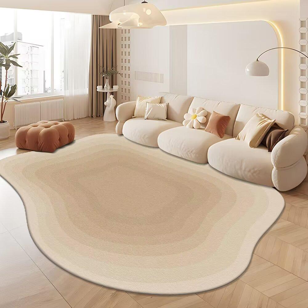 

Современный ковер с геометрическим круговым принтом, легкий, прямоугольный полиэстеровый ковер для спальни, офиса и игровой комнаты 100cm * 120cm