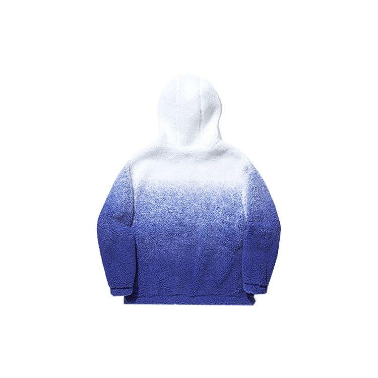 Li Ning X Steven Harrington Gradient Letter Zip-Up Hoodie Unisex Hoodies Blue White AWDTD05-2