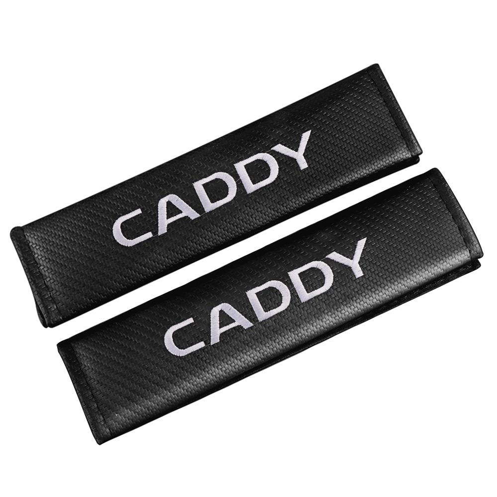Valve Stems Caps 2Pcs Carbon Fiber Car Safety Belt Shoulder Cover Pads For Volkswagen VW Caddy Tiguan Golf 4 5 Beetle Touran Pol zd7