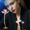 1PC Fixed Buckle Exquisite Lotus Brooch Multi-functional Alloy Elegance Gifts Suit Flower Understated Luxury Brooch Lightweight