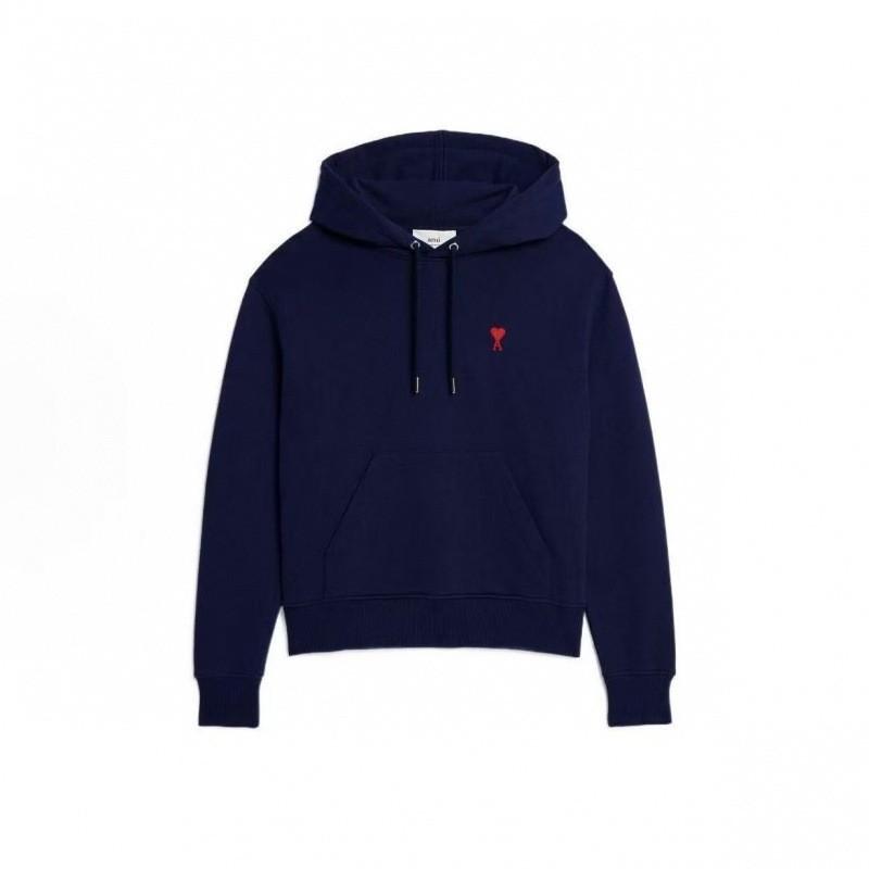 26 Pairs Ami Style Couple Embroidered Hooded Sweatshirts Loose Casual Tops Teens