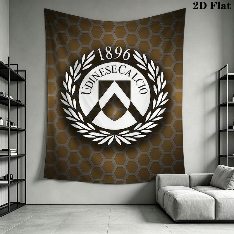Udinese Calcio logo Wall Hanging Printed Fabric Blanket Decorative Tapestries for Bedroom Living Room Home Decor