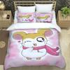 3D Printing Cartoon Hamtaro Bedding Set Duvet Cover Pillow Set Kids Birthday Gift Home Textiles