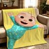 cartoon C-Cocomelon-n Throw Thick Comfort Flannel Quilt, Multi-scene Use Indoor Outdoor Daily Nap