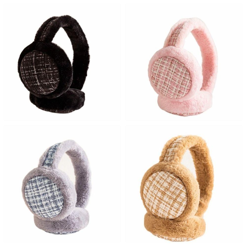 Windproof Foldable Ear Cover Plush Winter Thicken Earflap Winter Warm Earmuffs  Cold Weather