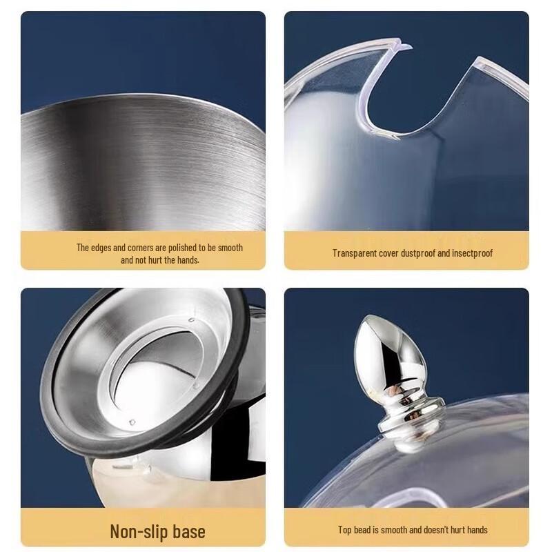 LETGANT Stainless Steel Commercial Hot Pot Condiment Bowl