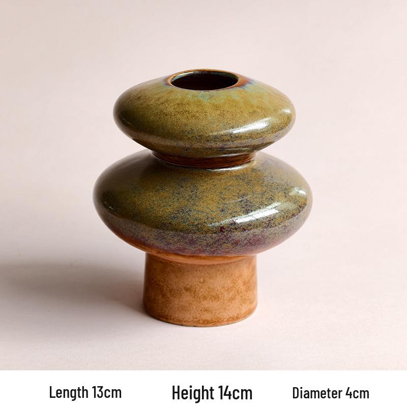 

Le Meng Wabi-Sabi Ceramic Vase - Irregular Shape, Blue and White Porcelain, Art Decor for Hotel and B&B.
