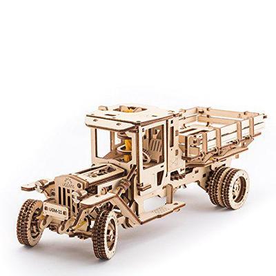 UGEARS DIY Autopropulsionado UGM-11 Caminhão Mecânico Modelo 3D Kit de Quebra-cabeça de Madeira