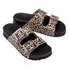 Zaxy Womens/Ladies Leopard Print Double Buckle Sliders