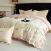 Premium Embroidery Long-Staple Cotton 100% Cotton Thickened Abraded Quilt Cover Mattress Pure Cotton Light Luxury Bedding