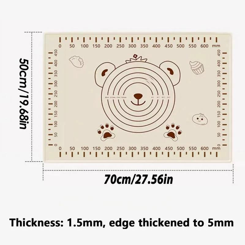 

70*50 см силиконовый коврик для выпечки противень коврик для замешивания теста для кухни раскатывание теста пицца большой держатель для теста с антипригарным покрытием 70x50cm