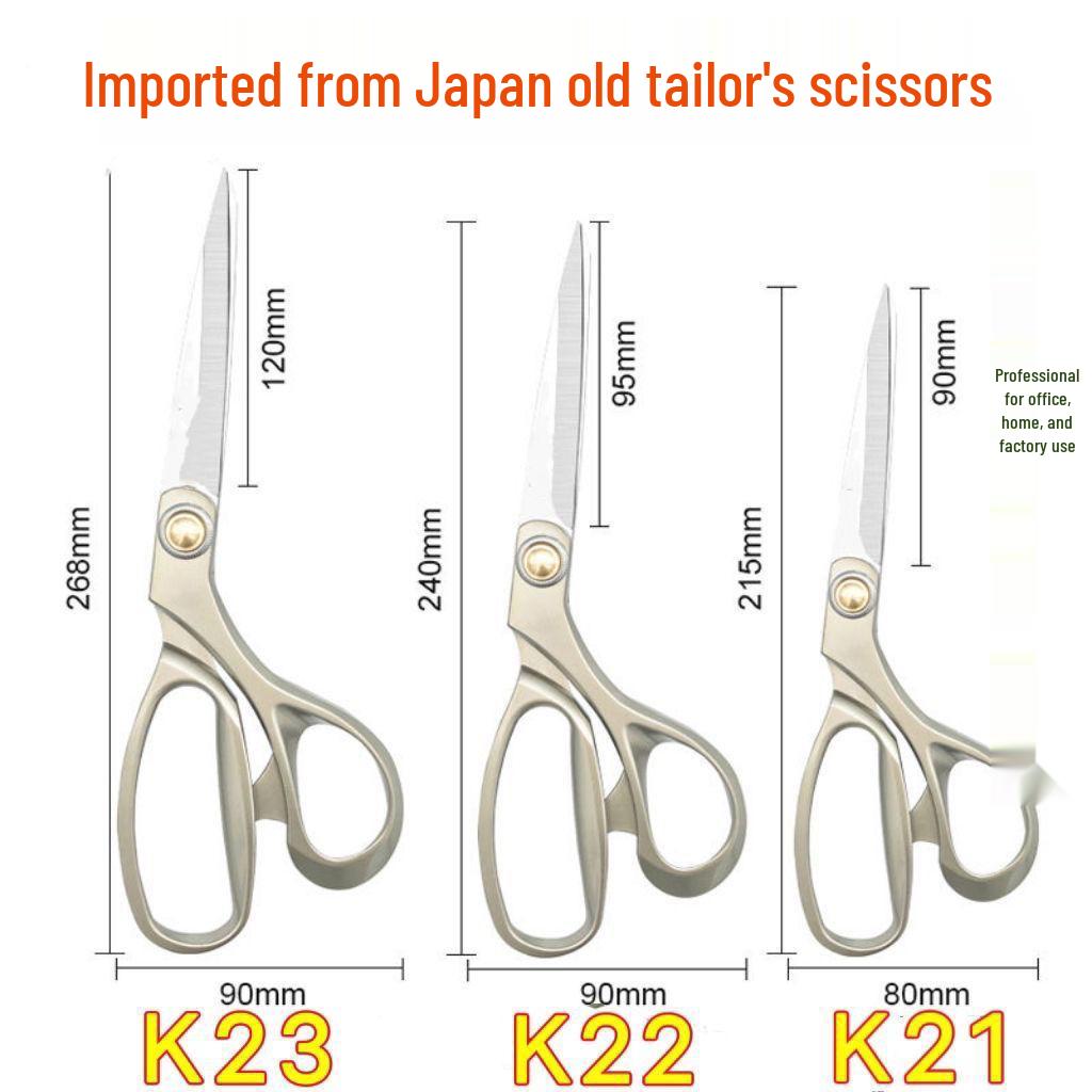 Professional Stainless Steel Alloy Scissors for Fabric, Leather, and Paper Cutting