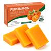 3 Balení Mýdlo s kaki na Odstranění zápachu Ručně vyráběné Mýdlo na čištění těla Cestovní Přenosné Deodorantní mýdlo
