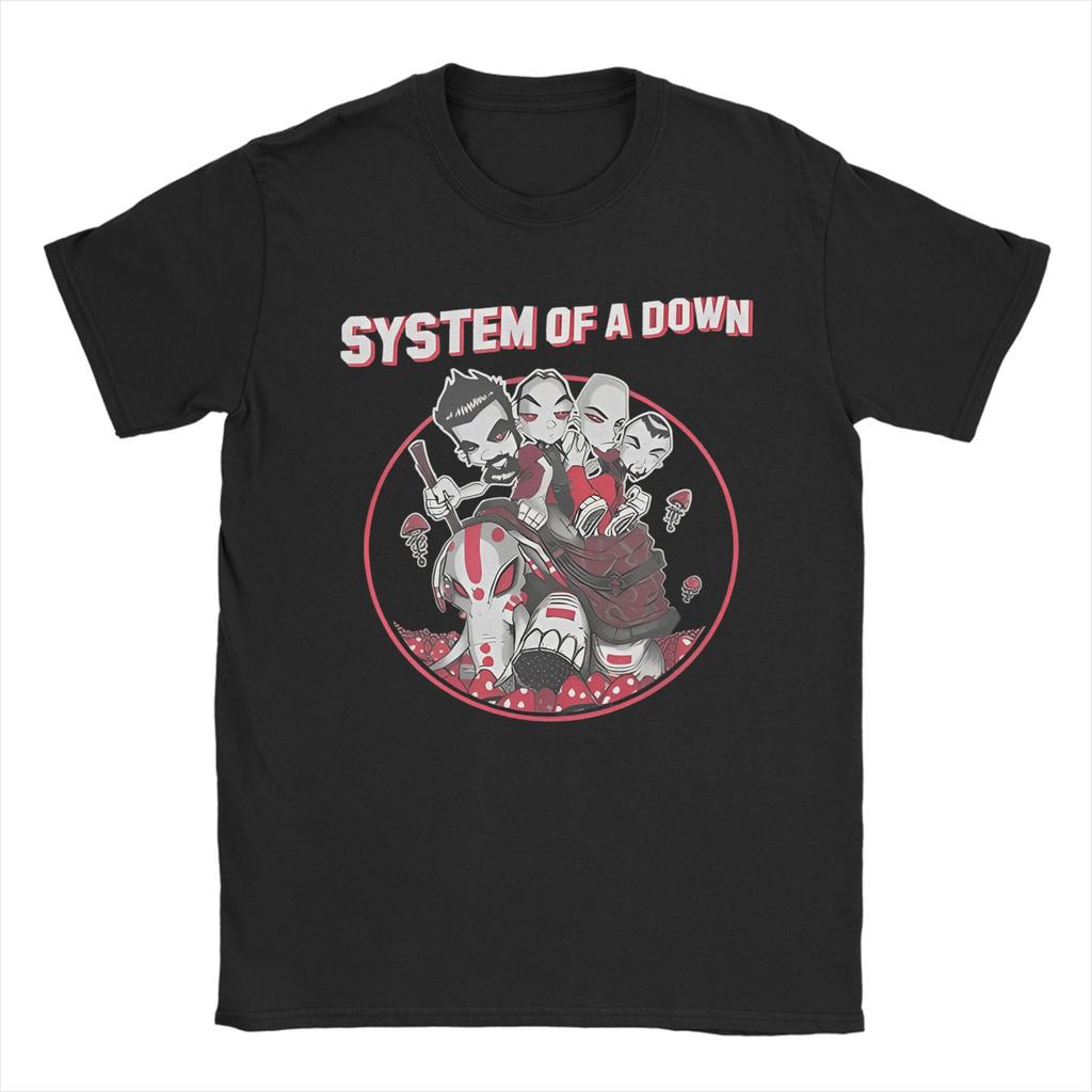 Mens TShirts System of a Down Band Mesmerize Unique Pure Cotton Tee Shirt Short Sleeve  T Shirts Crew Neck Clothing Adult
