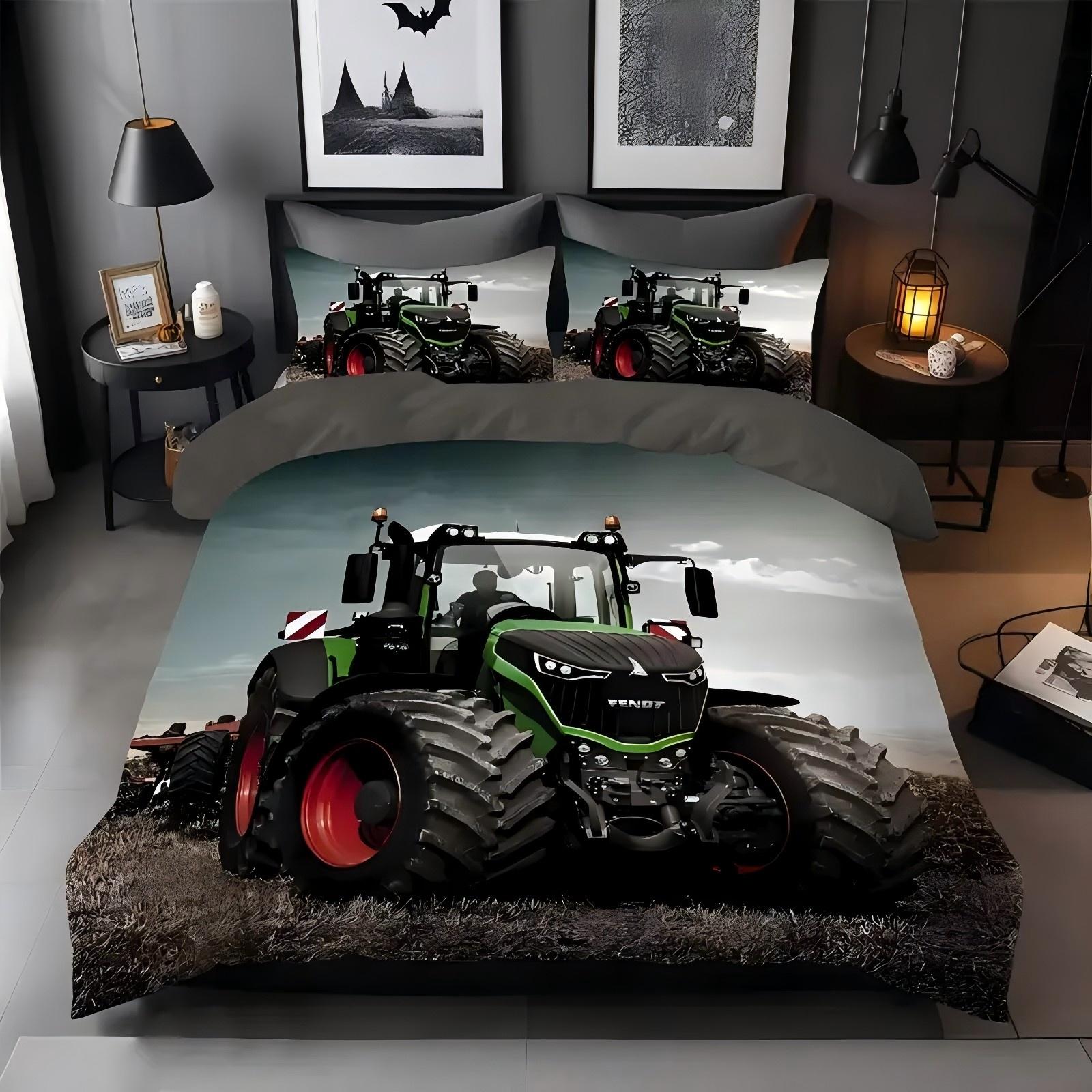 

Крутой Большой Дизайн Машины 3D Печатный Пододеяльник Мода Трактор Фотографический Стиль Постельное Белье Домашний Текстиль Пододеяльник Наволочка 135x200cm 2pcs