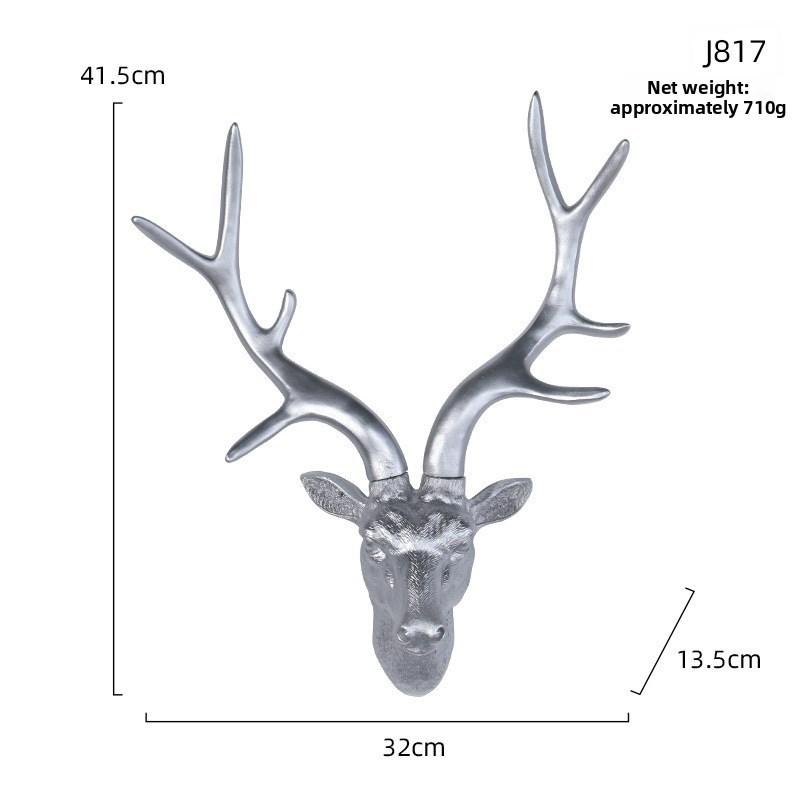 Nordic Retro Deer Head Wall Decor Resin Animal