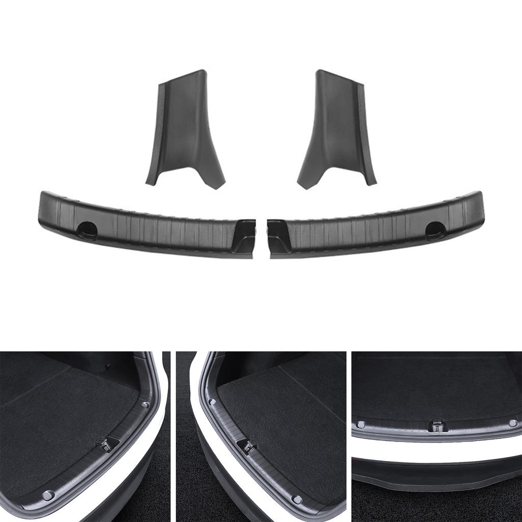 Trunk Sill Plate Cover for Model Y Threshold Bumper Guards Protective Cover Kit Scratch-resistant Auto Accessories