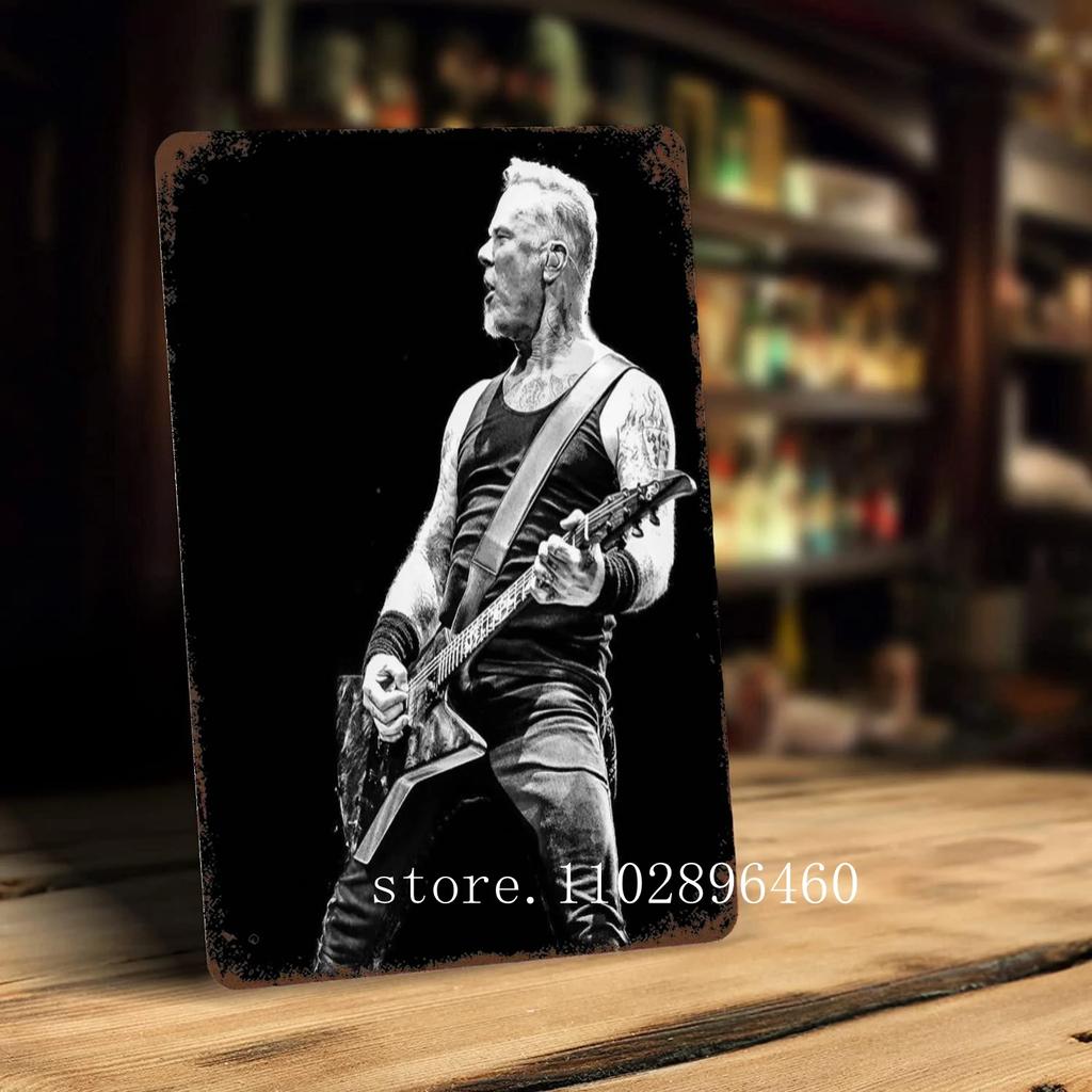 James Hetfield Metal Plaques & Signs Wall Decor Vintage Tin Signs Captain Metal Poster Decor for Bar Pub Club Wall Decoration