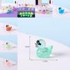 Adorable Resin Miniature Duck Figurine With Glow In The Dark Sunglasses For Garden Decor